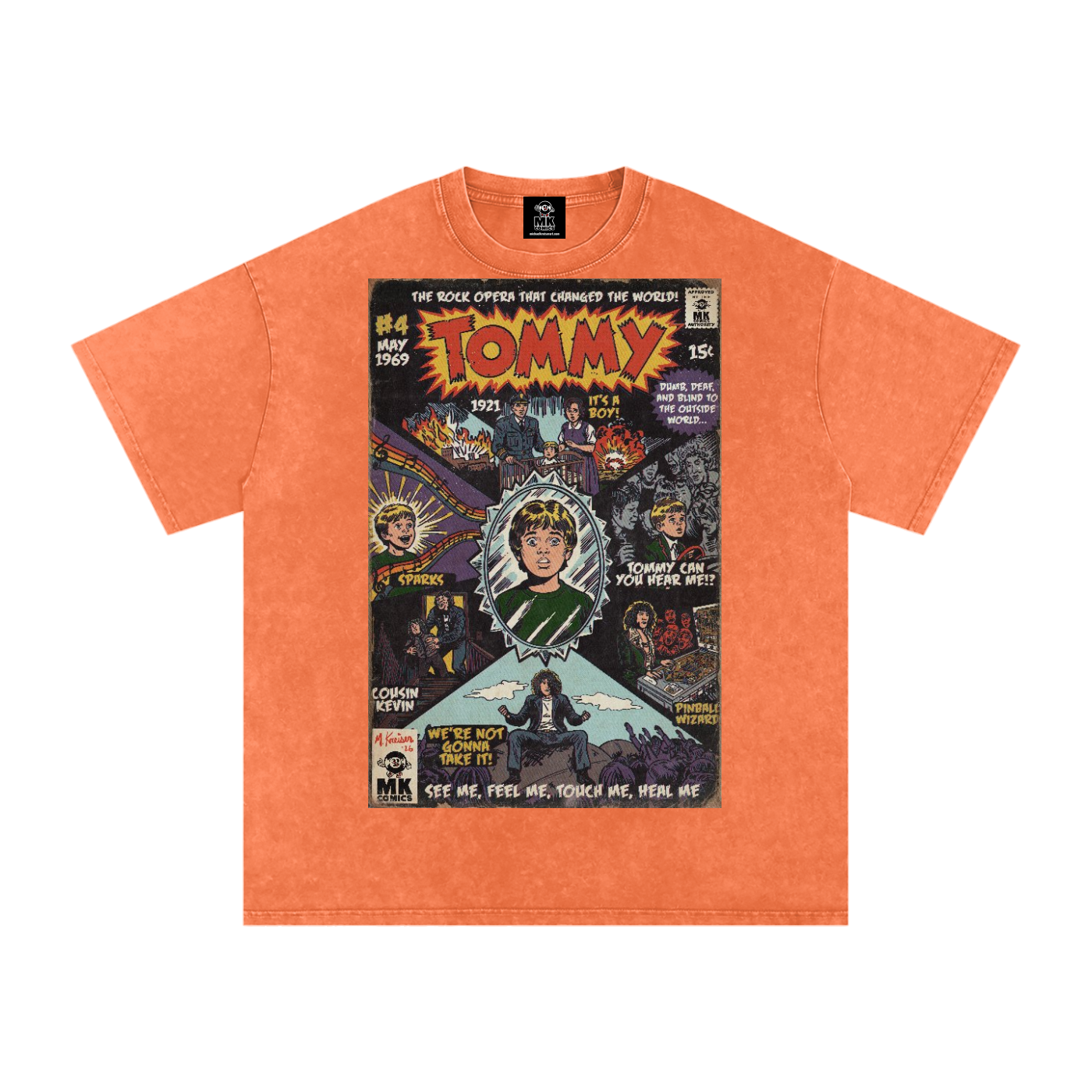 Tommy - Snow Washed Oversized Cotton T-Shirt