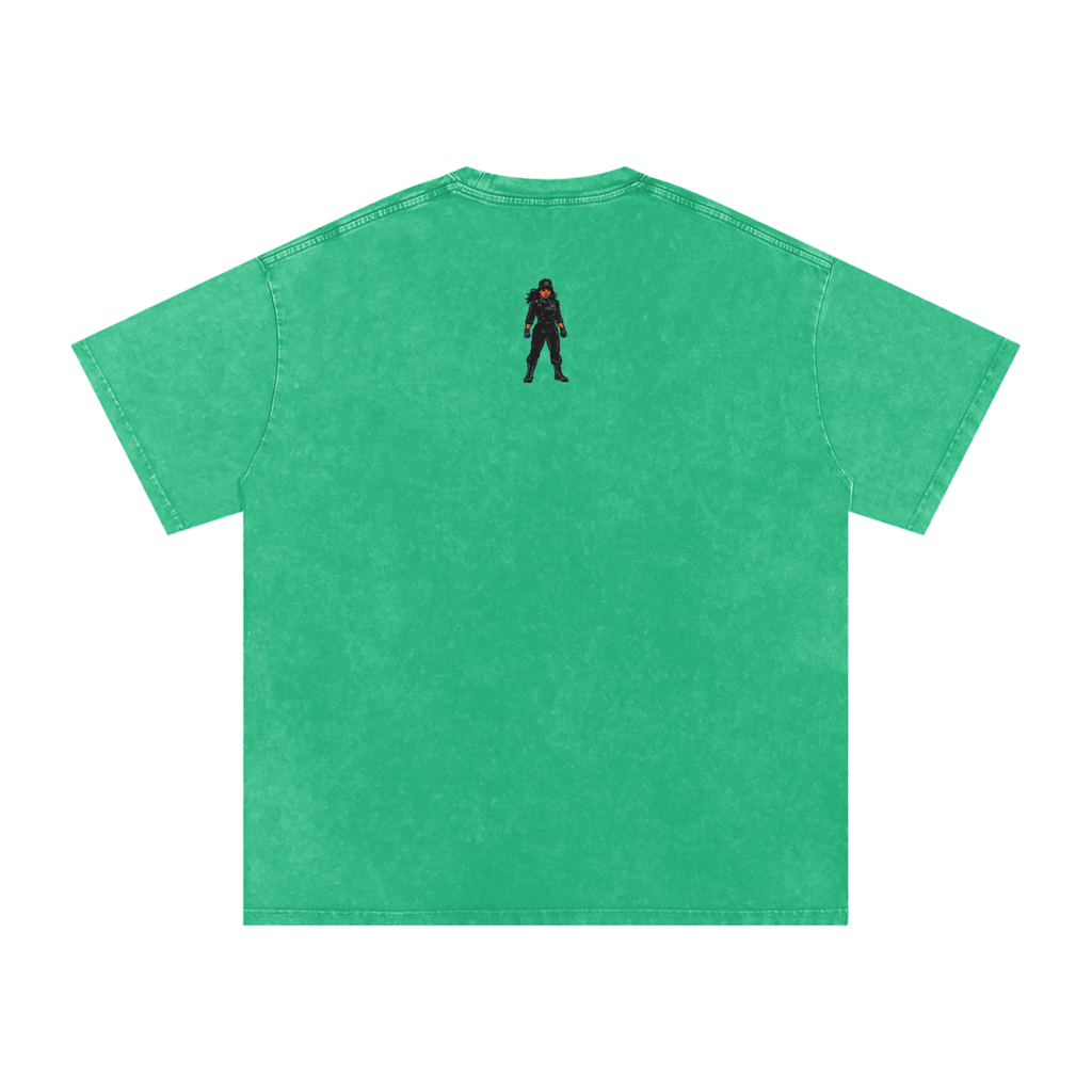 Rhythm Nation - Snow Washed Oversized Cotton T-Shirt