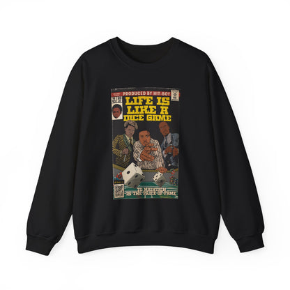 Nas, Cordae, & Freddie, Life Is Like A Dice Game - Unisex Heavy Blend™ Crewneck Sweatshirt