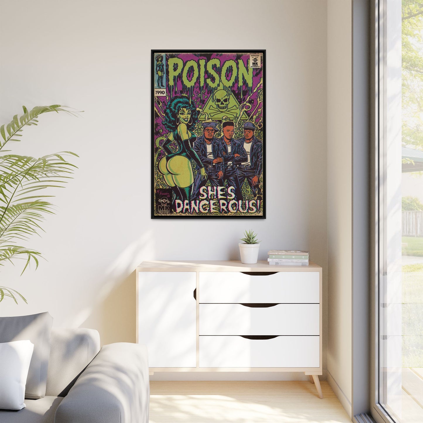 Poison - Matte Canvas, Framed (Multi-color)