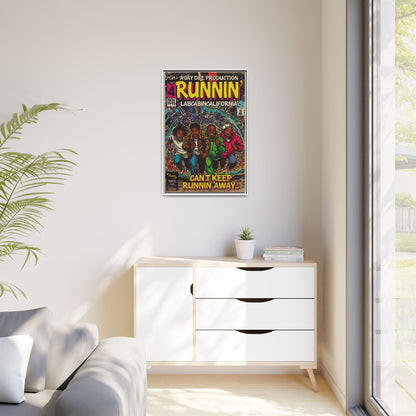 Runnin' - Matte Canvas, Framed (Multi-color)