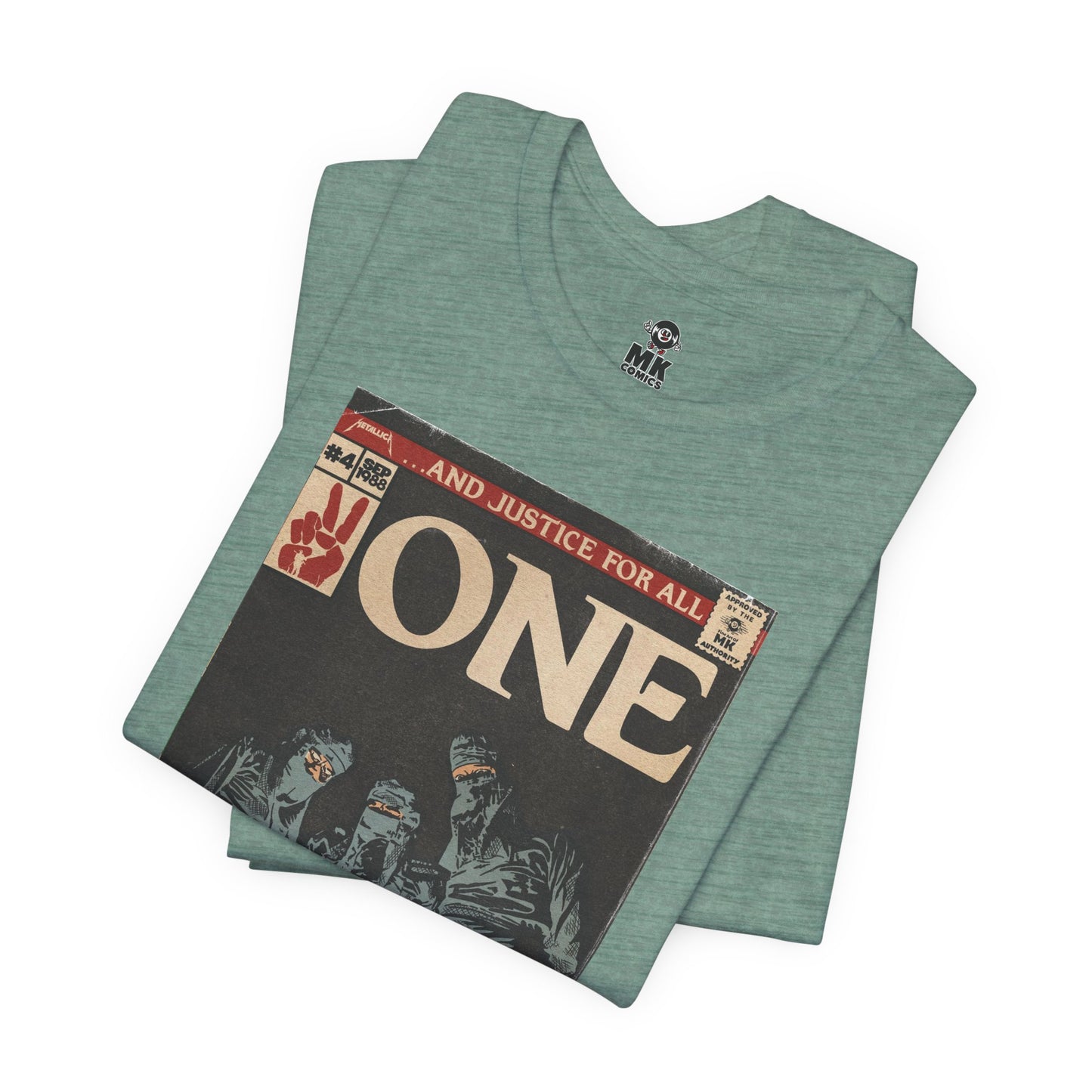 Metallica- One - Comic Book Art - Unisex Jersey Short Sleeve Tee