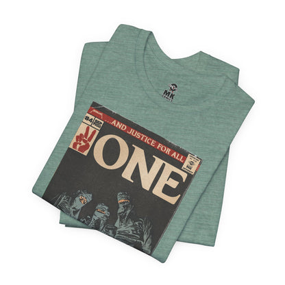 Metallica- One - Comic Book Art - Unisex Jersey Short Sleeve Tee