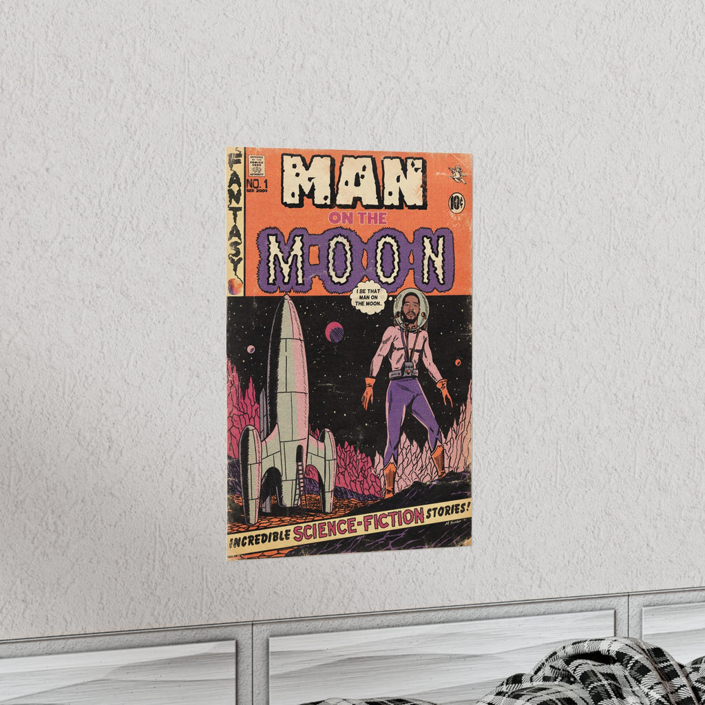 Man On The Moon - Vertical Matte Poster