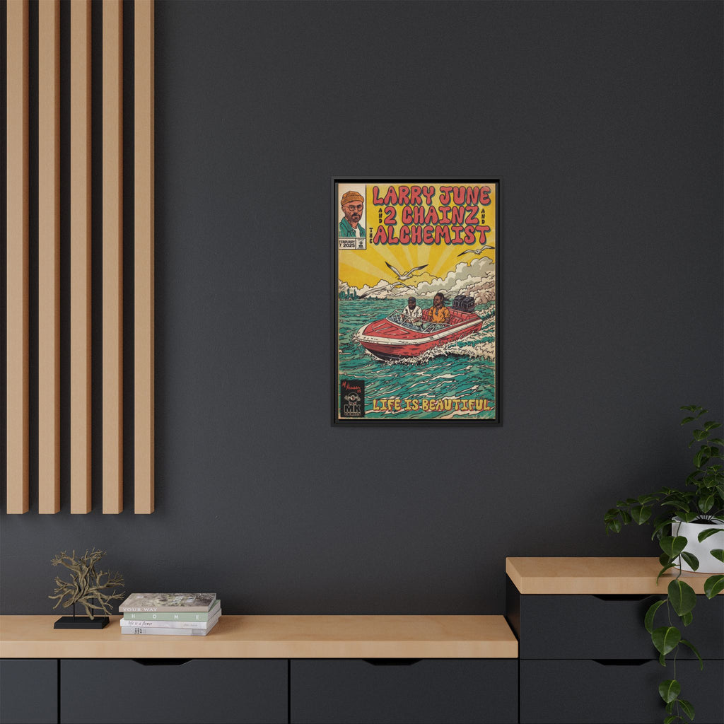 Life is Beautiful - Matte Canvas, Framed (Multi-color)