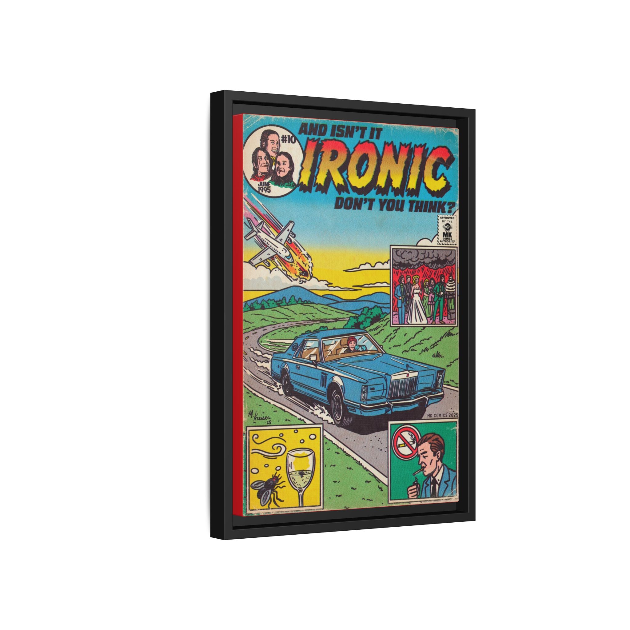 Ironic - Matte Canvas, Framed (Multi-color)