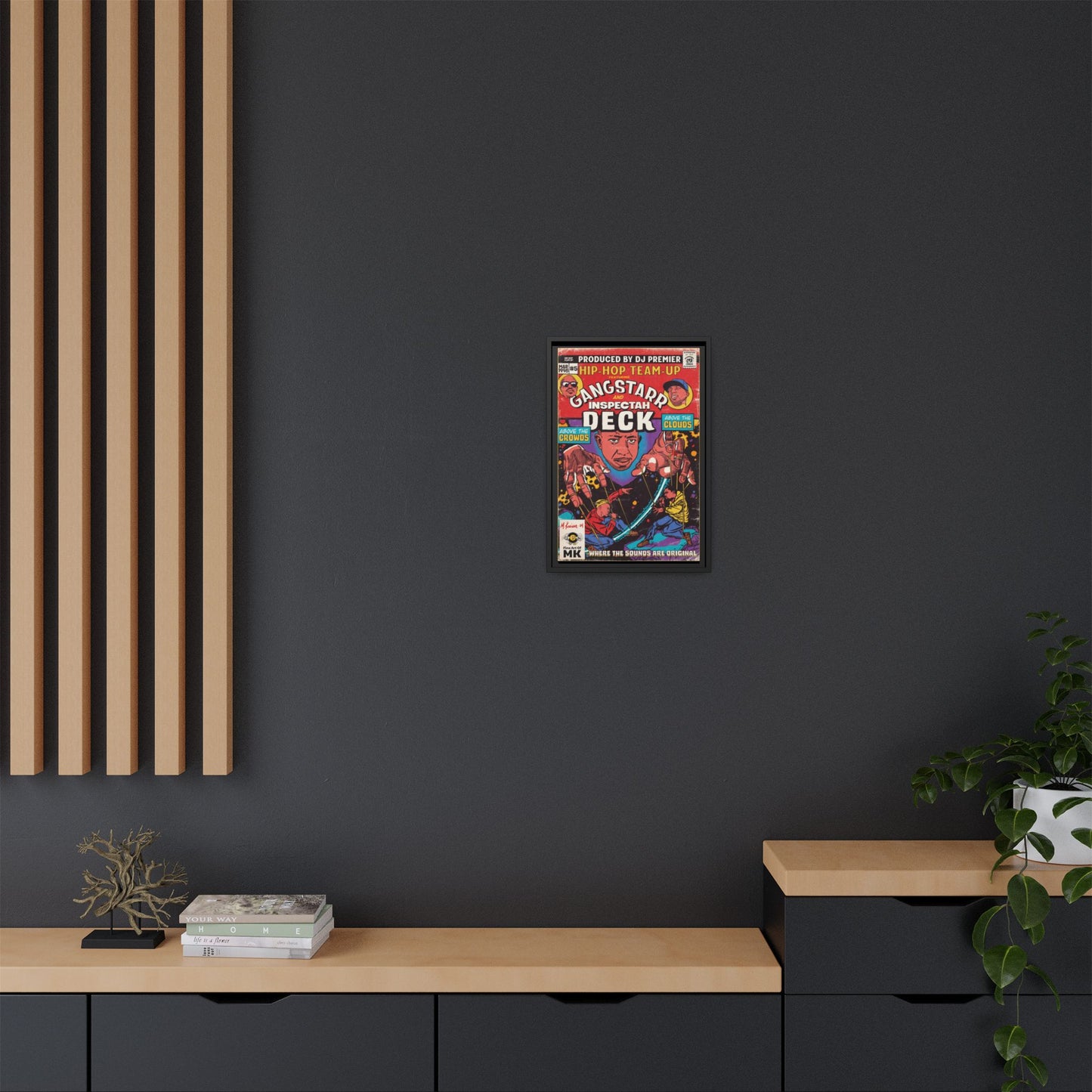 Gang Starr & Inspectah Deck - Above The Clouds - Gallery Canvas Wraps, Vertical Frame
