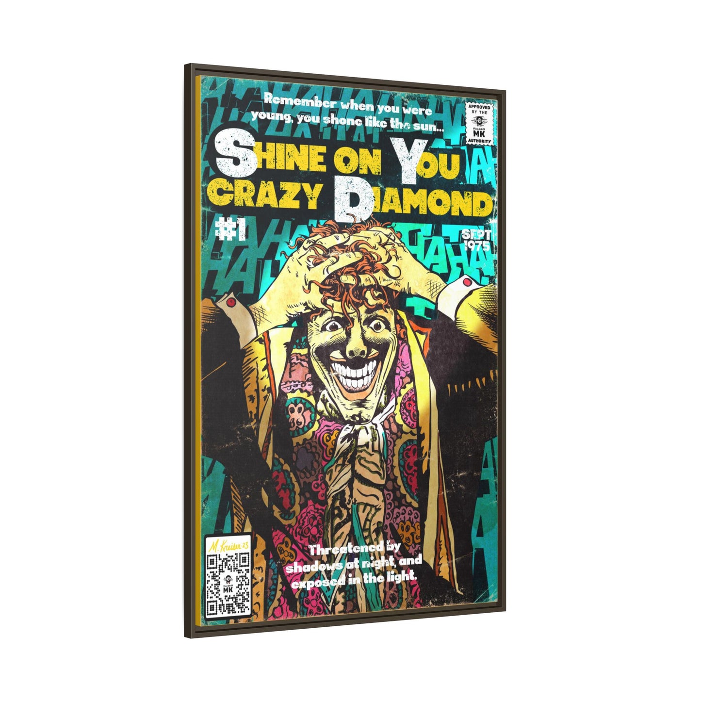 Pink Floyd - Shine on You crazy Diamond -  Gallery Canvas Wraps, Vertical Frame