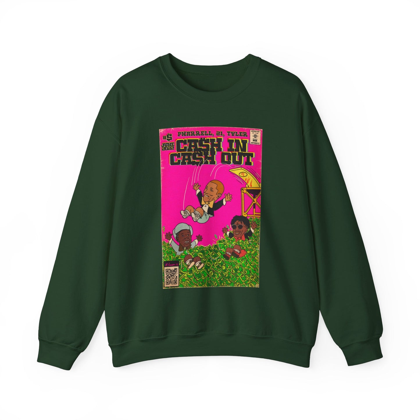 Pharrell, 21 Savage & Tyler - Cash In Cash Out - Unisex Heavy Blend™ Crewneck Sweatshirt