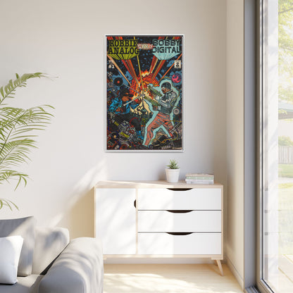 Analog vs. Digital - Matte Canvas, Framed (Multi-color)