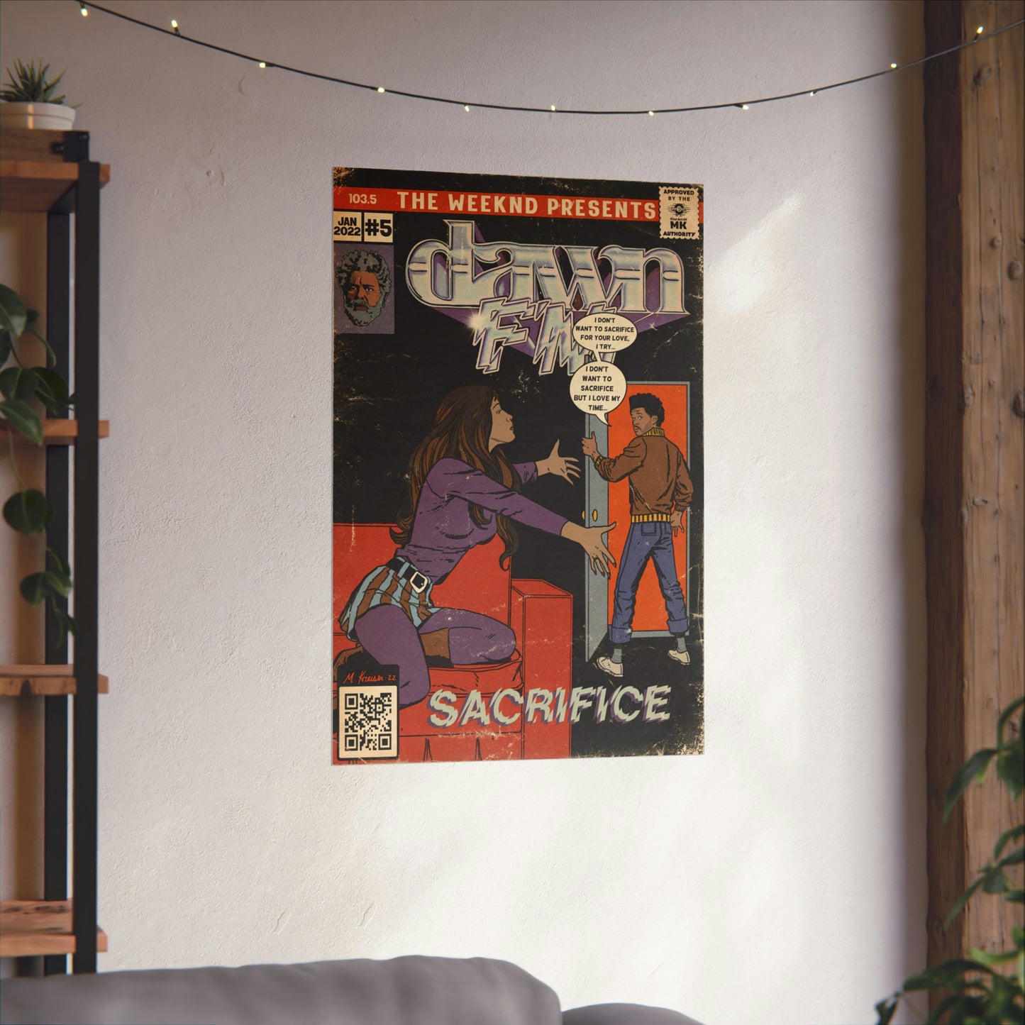 The Weeknd- Sacrifice- Dawn FM Premium Matte vertical posters