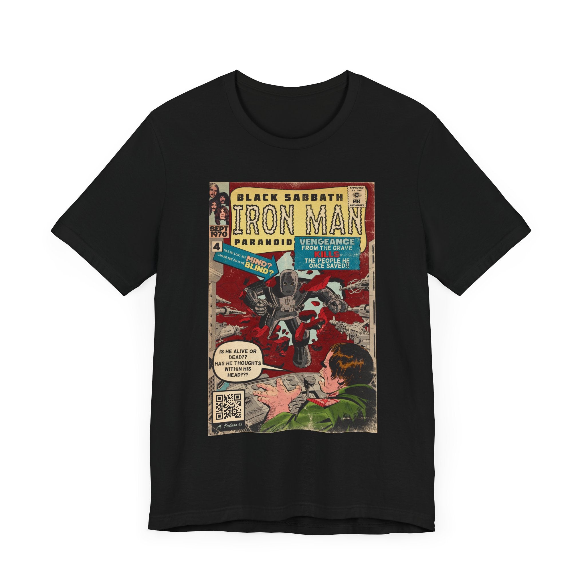 Iron Man - Rock Comic Art - Unisex Jersey Short Sleeve Tee