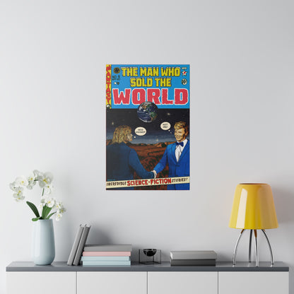 Bowie & Cobain - The Man Who Sold the World - Matte Canvas, Stretched