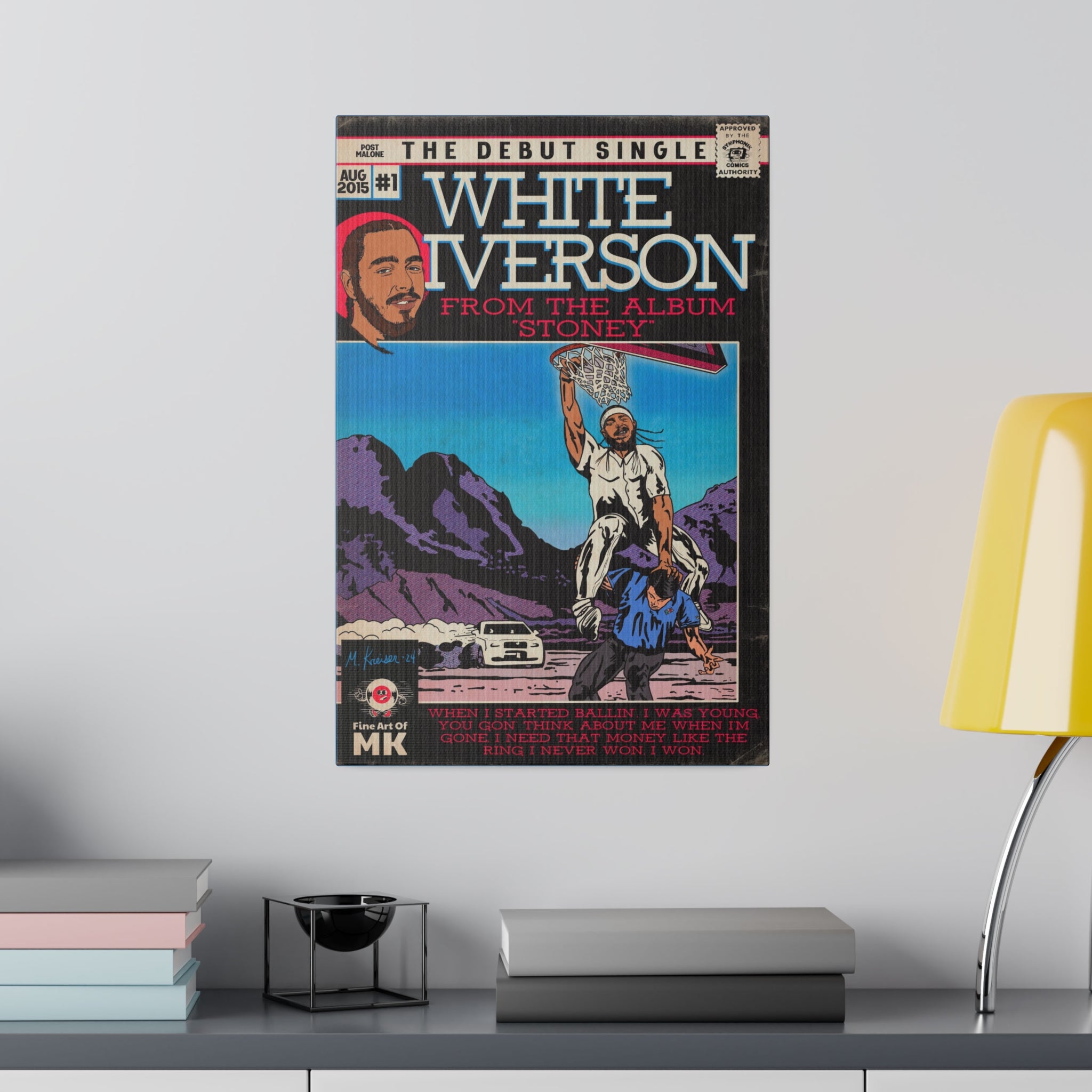 White Iverson - Matte Canvas, Stretched, 0.75"