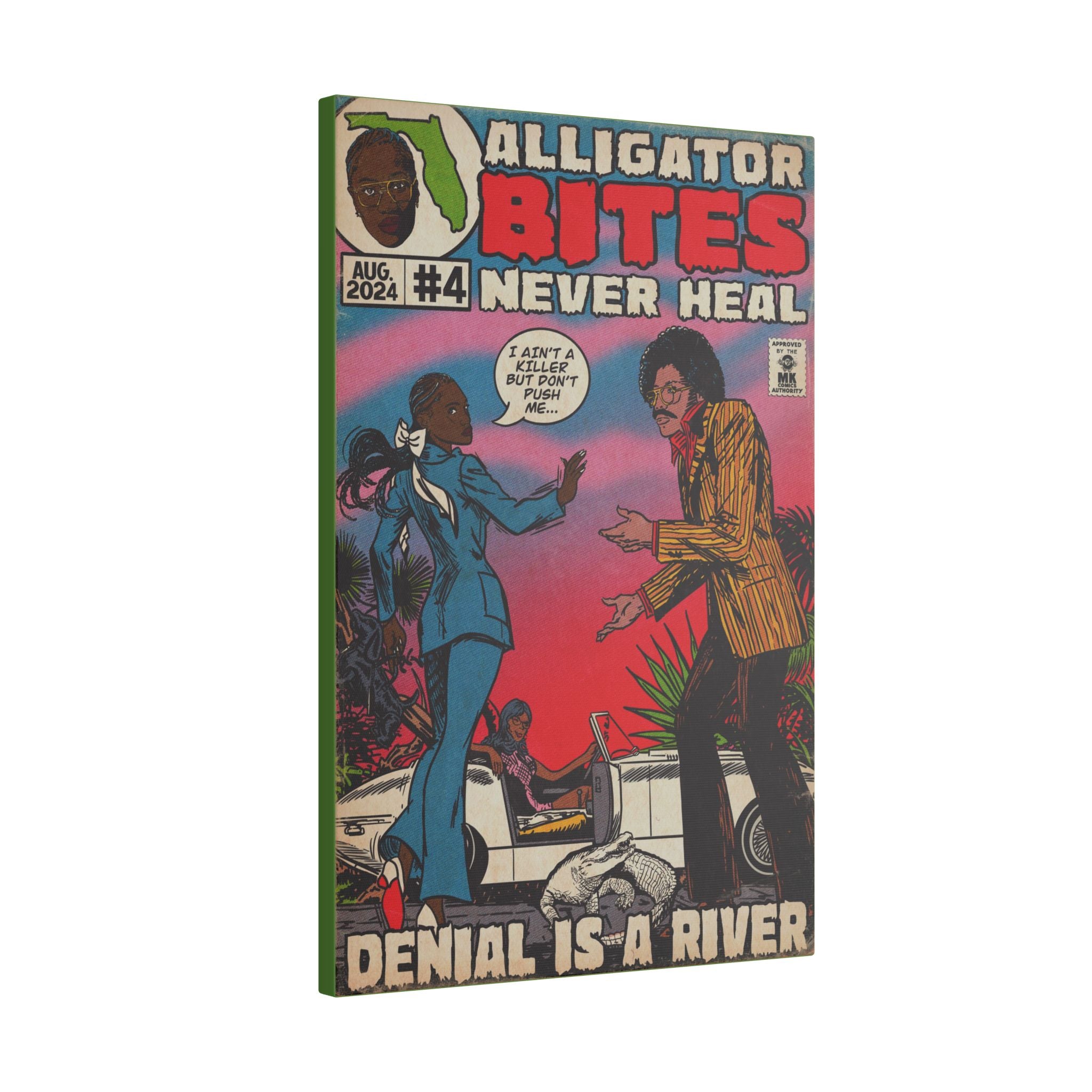 Denial is a River - Alligator Bites - Matte Canvas, Stretched, 0.75" (Multi-Size)