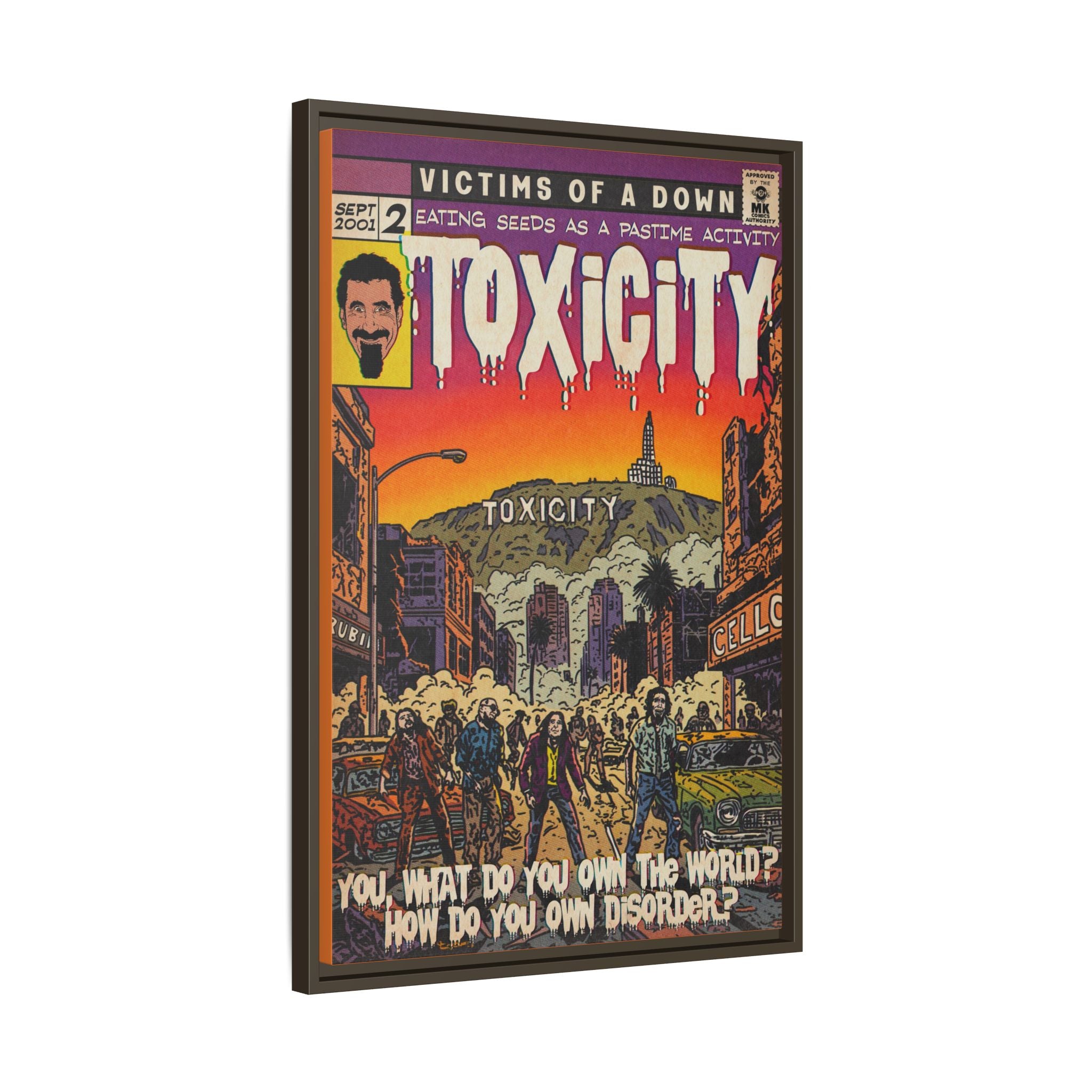 Toxicity - Matte Canvas, Framed (Multi-color)
