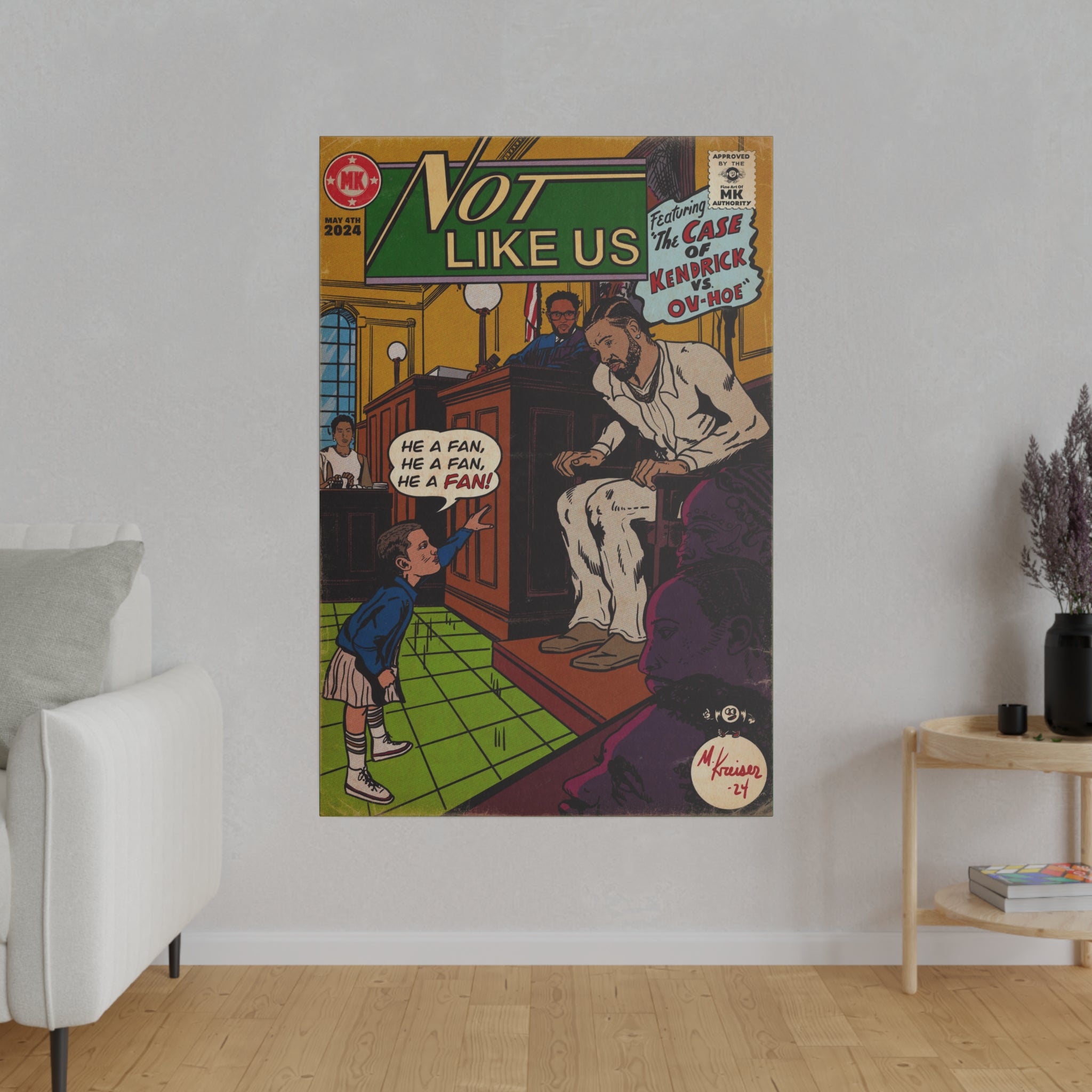 Not Like Us - Matte Canvas, Stretched, 0.75"