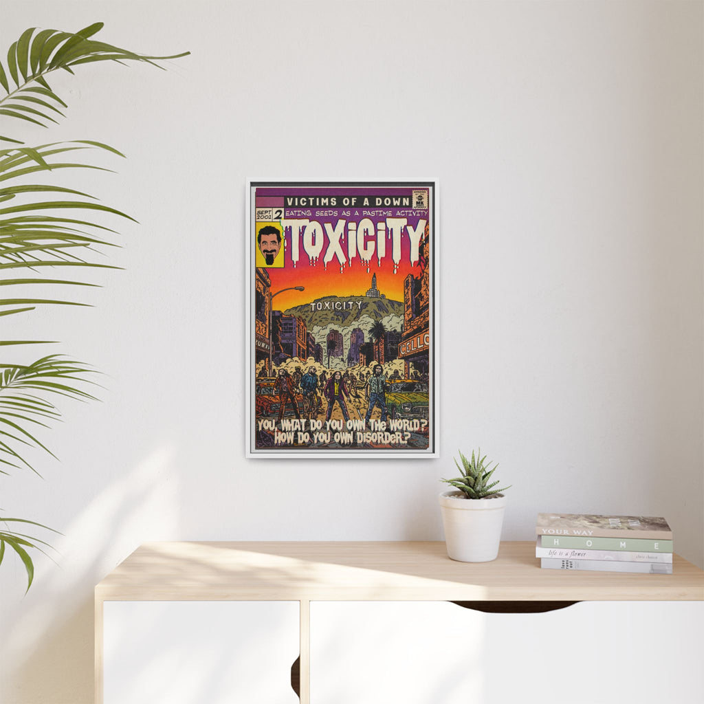 Toxicity - Matte Canvas, Framed (Multi-color)