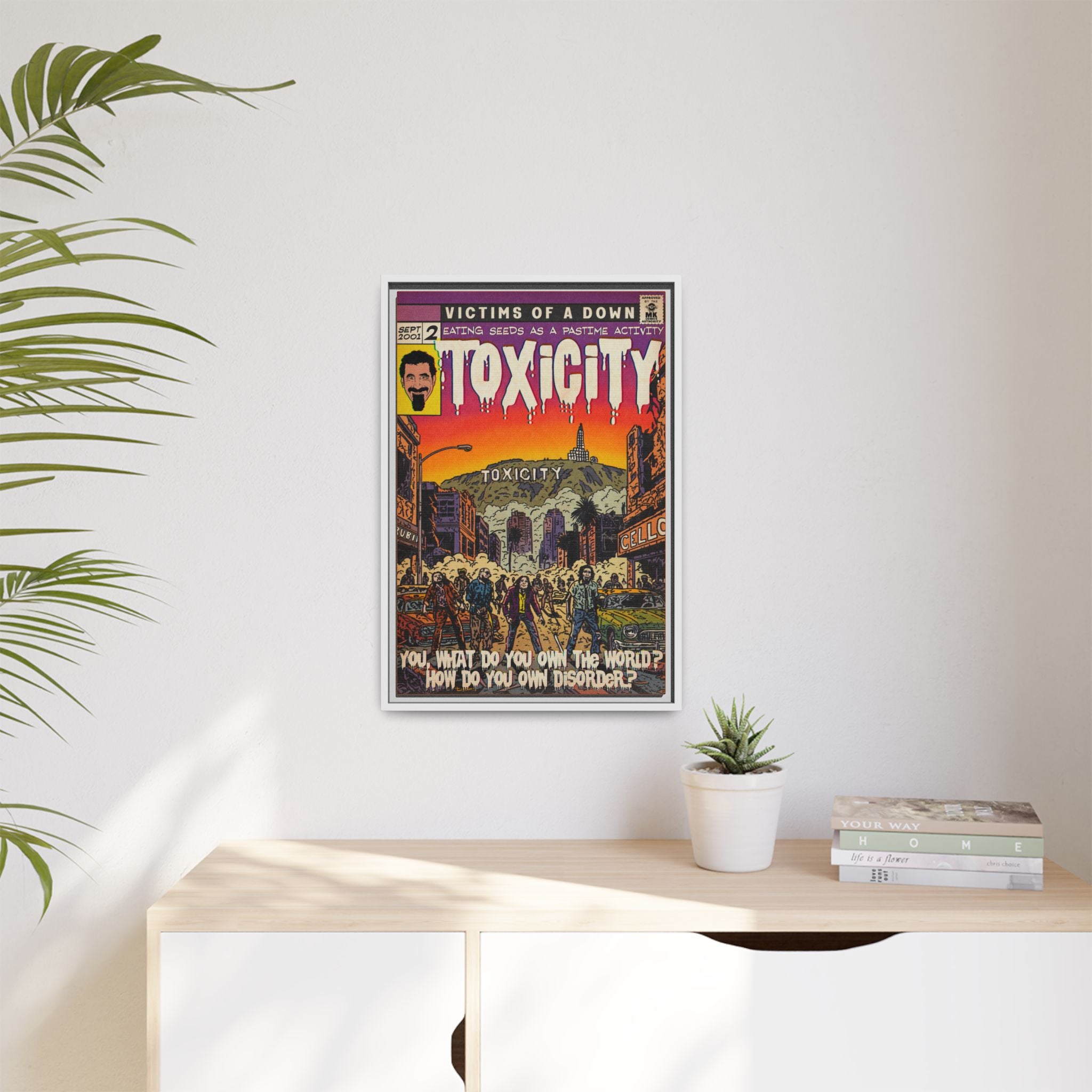 Toxicity - Matte Canvas, Framed (Multi-color)