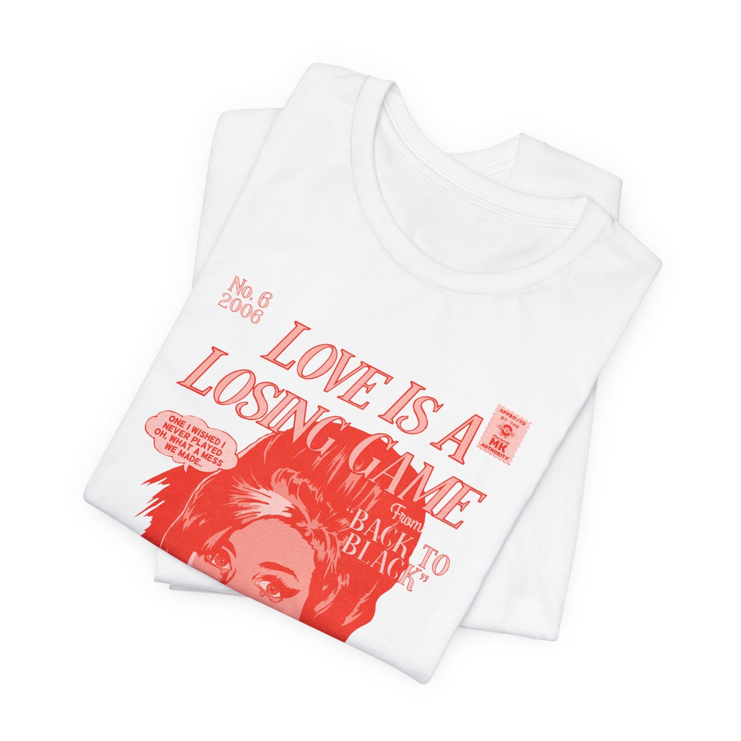 Amy Winehouse - Love is a Losing Game - RED VARIANT - Unisex Jersey Short Sleeve Tee