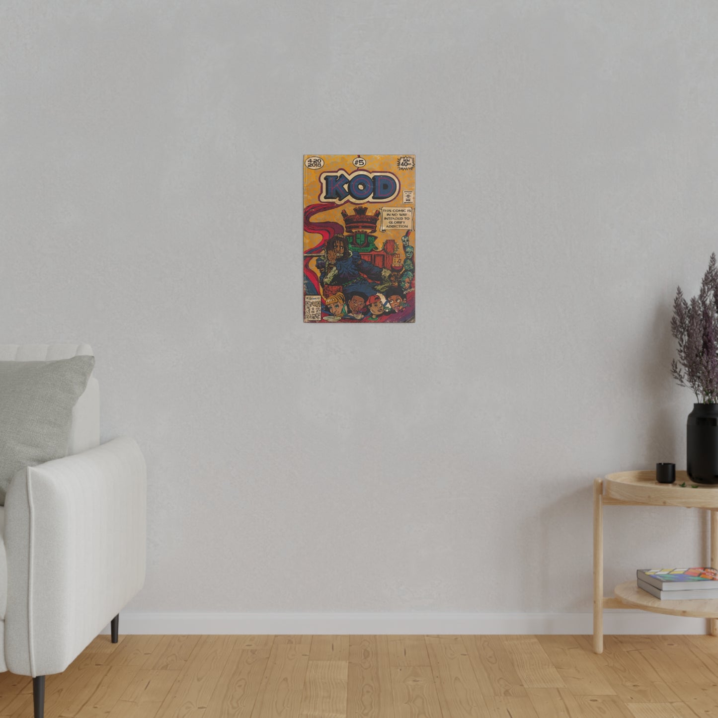 J.Cole - KOD - Matte Canvas, Stretched, 0.75"
