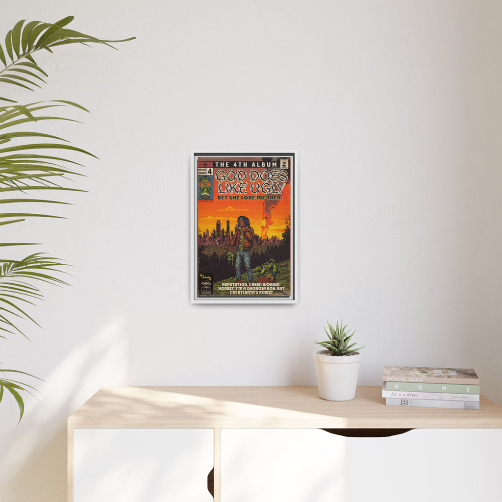 God Does Like Ugly - Matte Canvas, Framed (Multi-color)