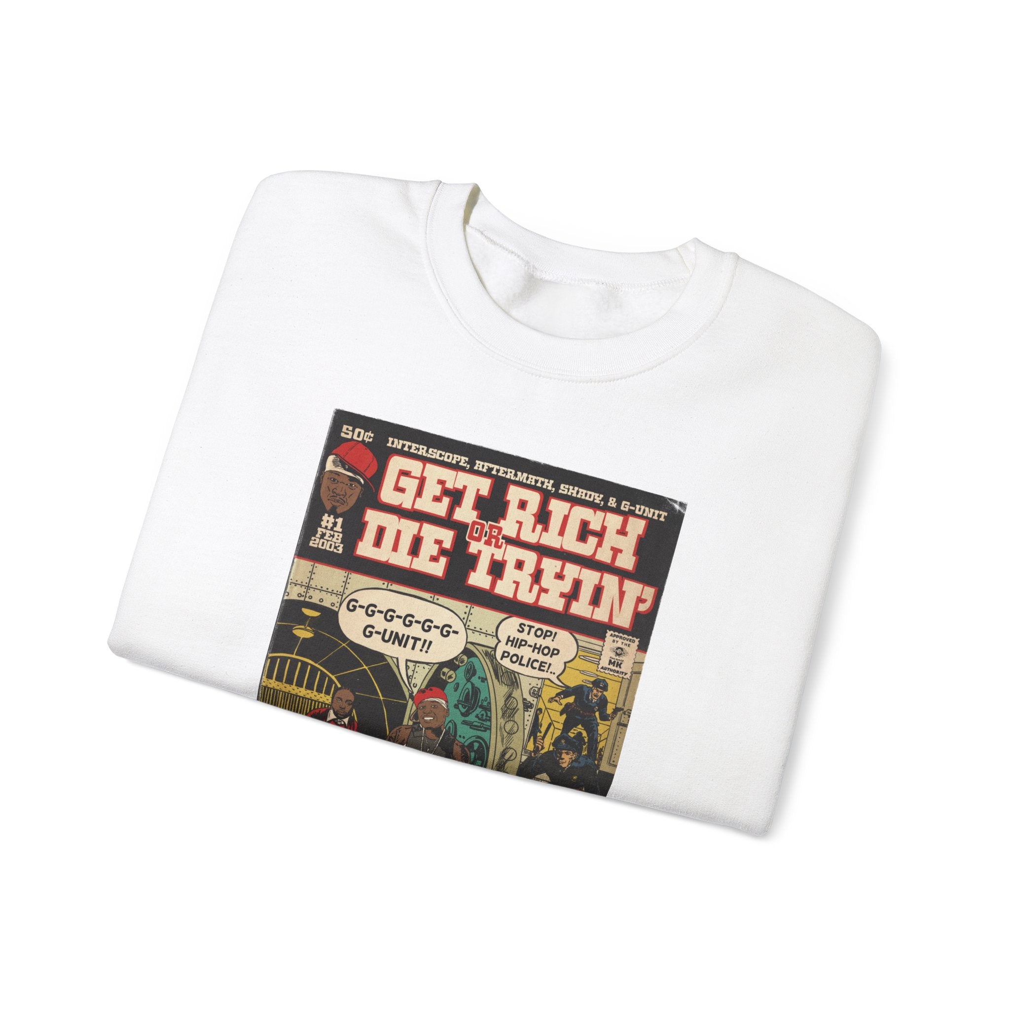 Get Rich Or Die Tryin - Comic Art - Unisex Heavy Blend™ Crewneck Sweatshirt