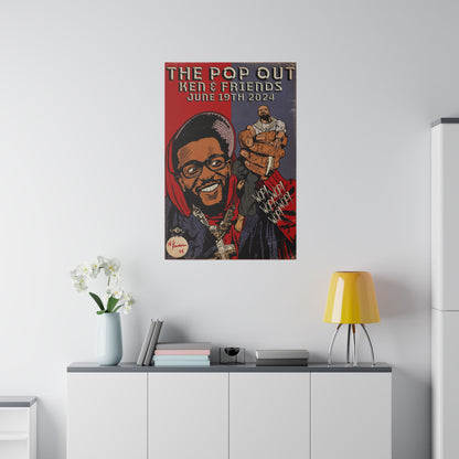 Kendrick Lamar - The Pop Out - Matte Canvas, Stretched, 0.75"