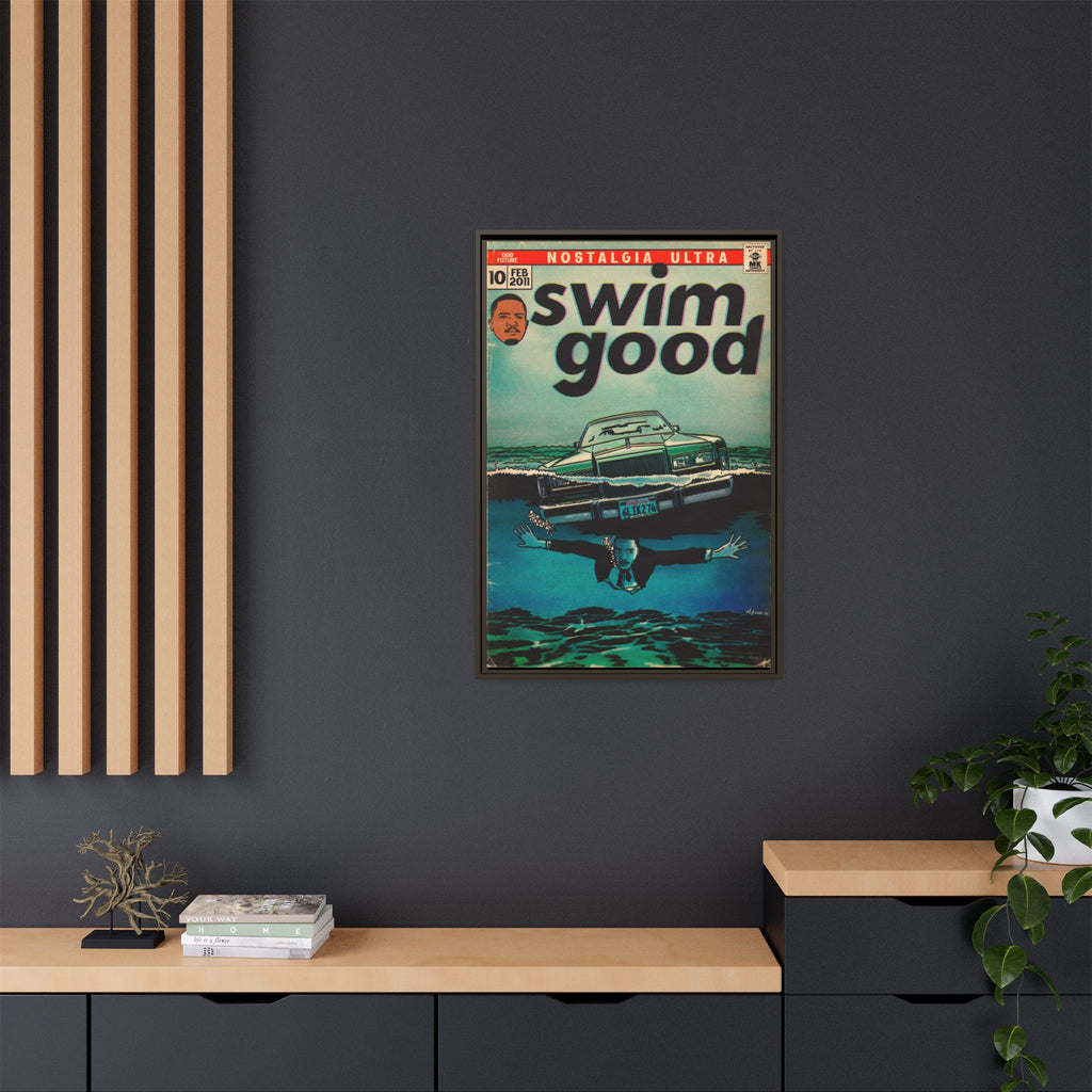 Swim Good - Matte Canvas, Framed (Multi-color)