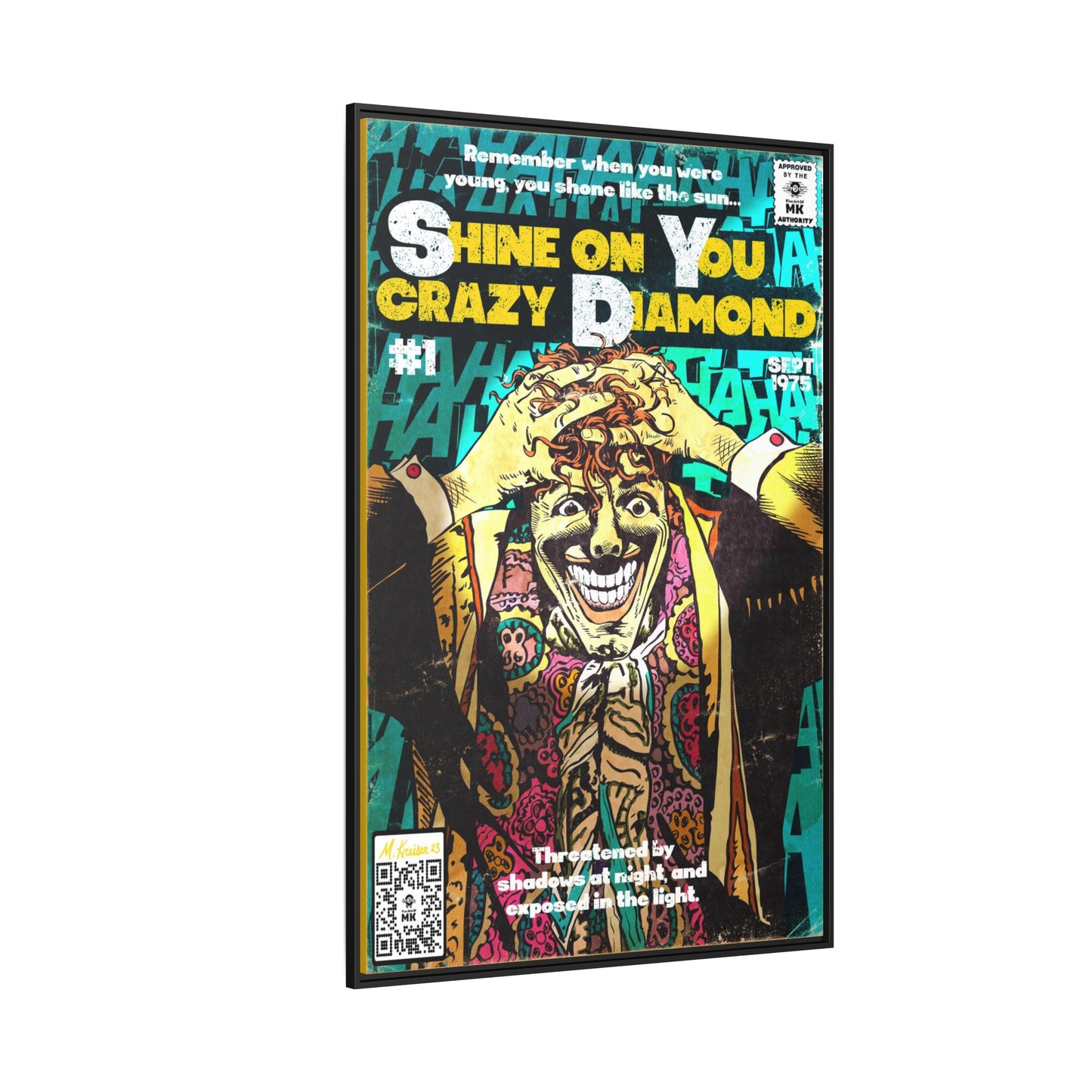 Pink Floyd - Shine on You crazy Diamond -  Gallery Canvas Wraps, Vertical Frame