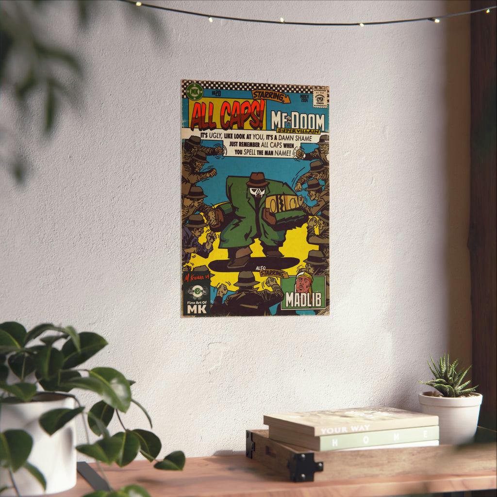 All Caps - Matte Vertical Posters