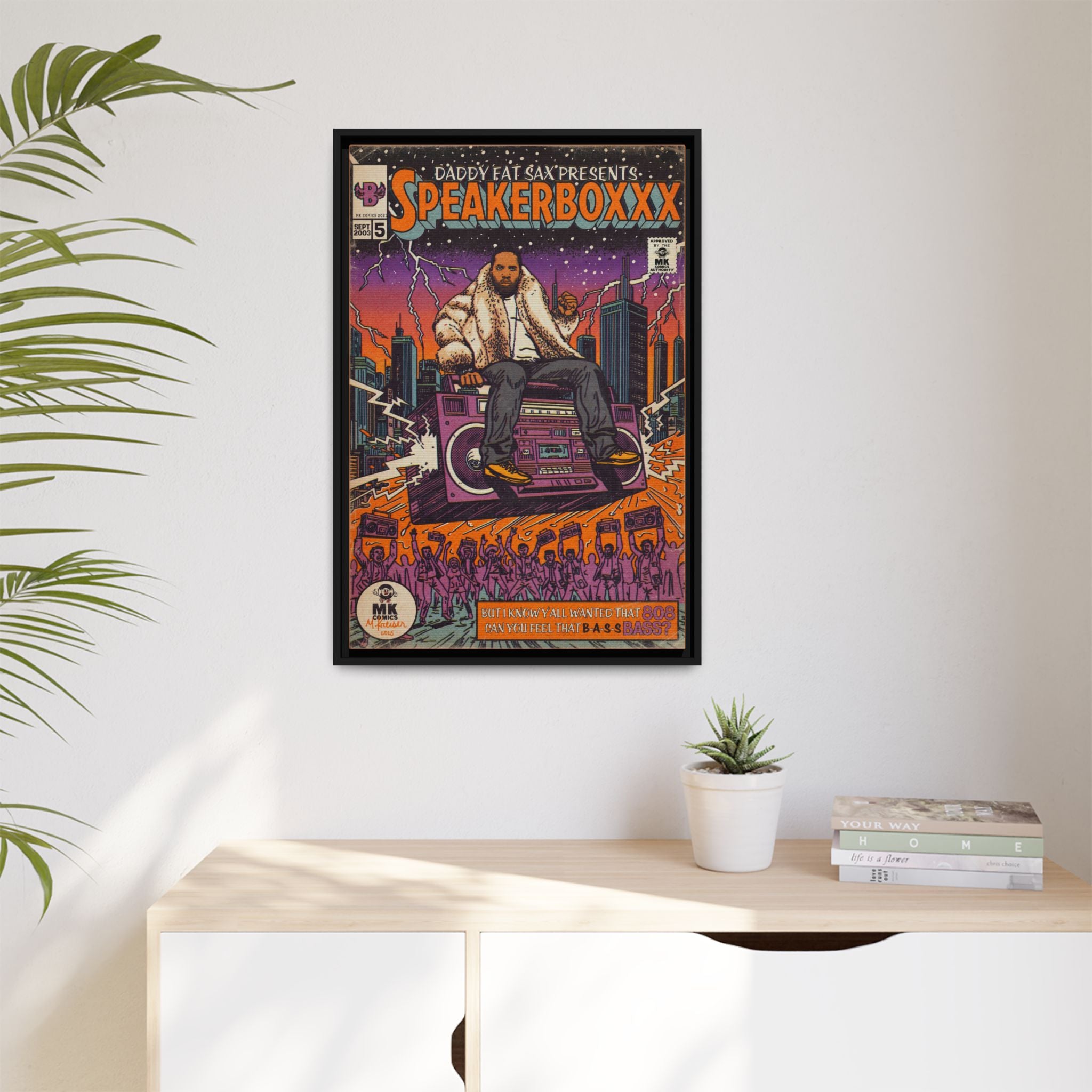 Speaker Boxxx - Matte Canvas, Framed (Multi-color)