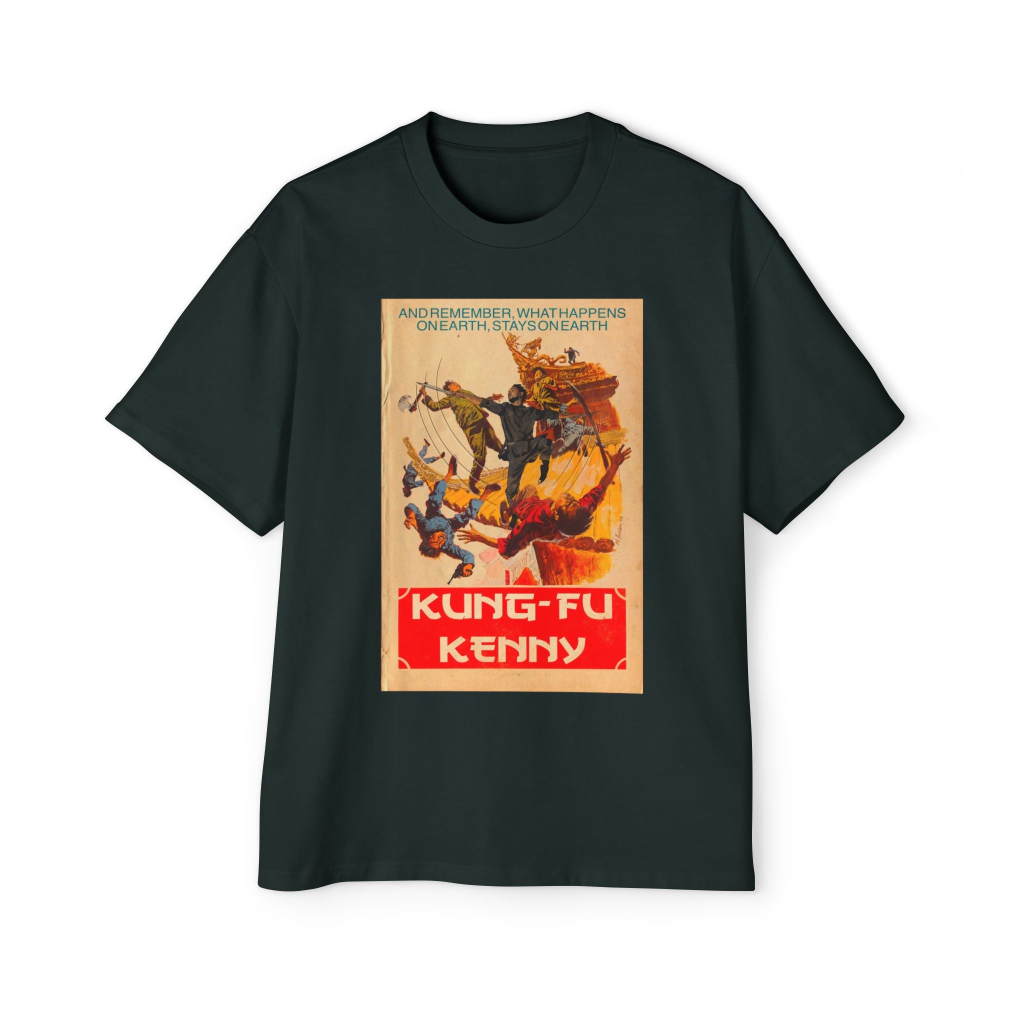 Kung-Fu Kenny - Men's Heavy Oversized Tee