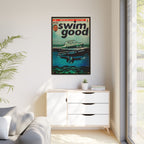 Swim Good - Matte Canvas, Framed (Multi-color)