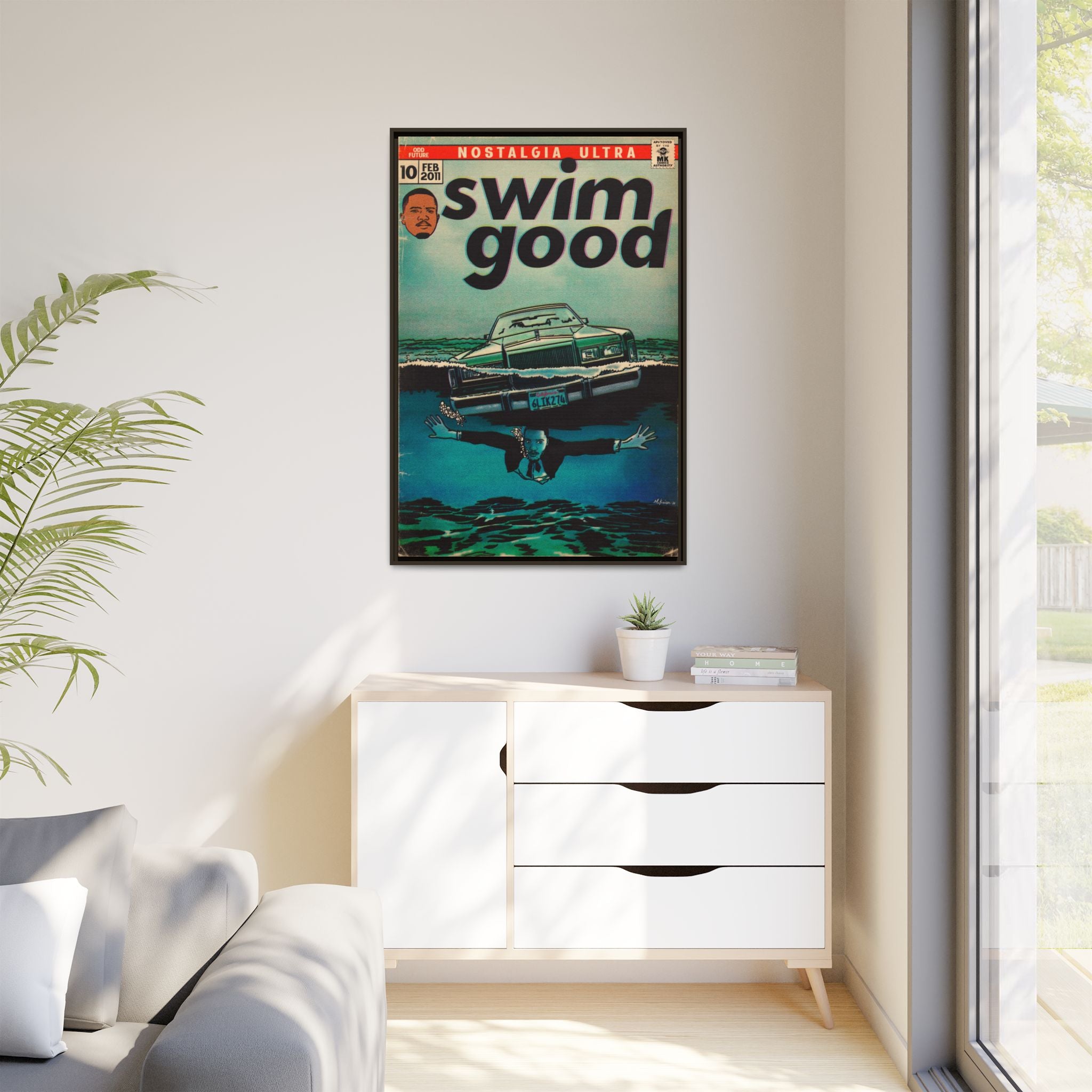 Swim Good - Matte Canvas, Framed (Multi-color)