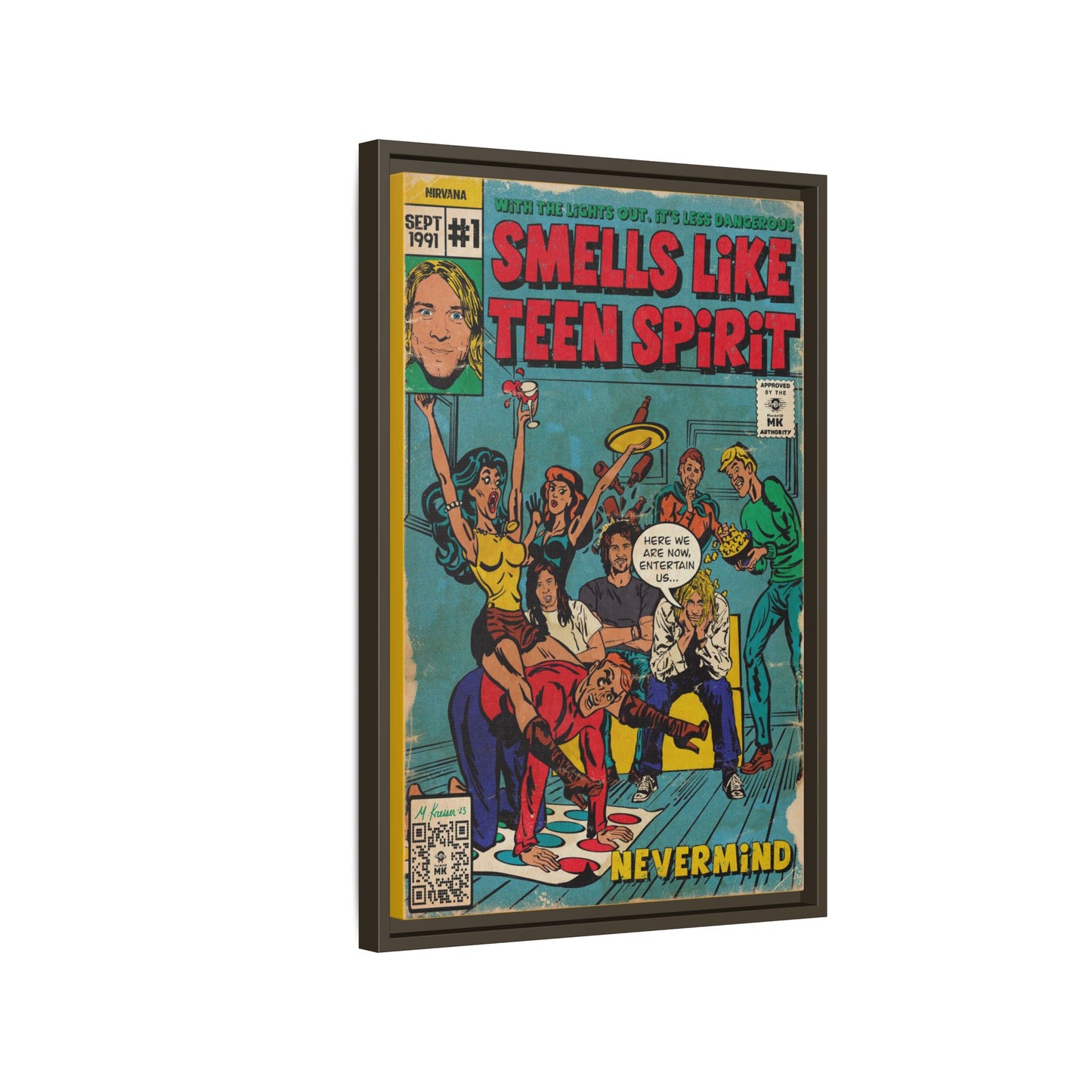 Nirvana - Smells Like Teen Spirit -  Gallery Canvas Wraps, Vertical Frame