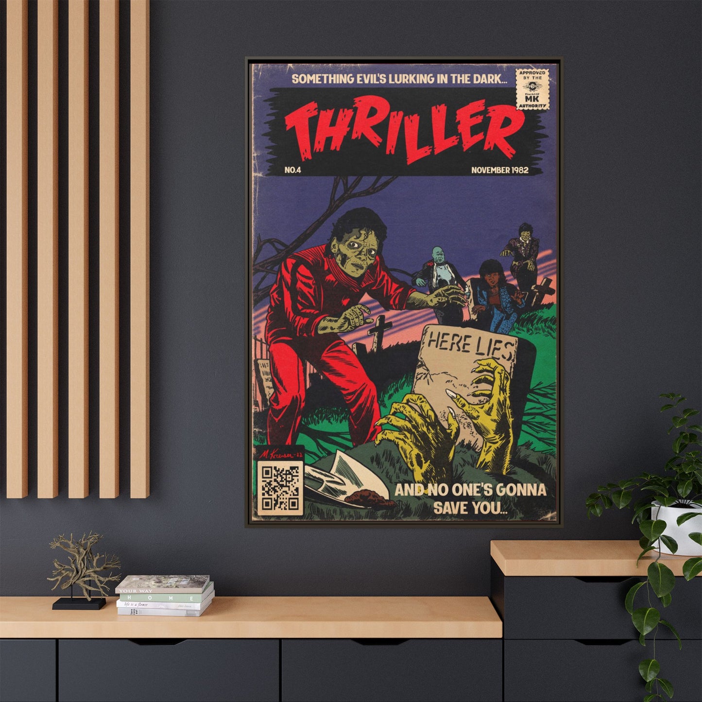 Michael Jackson- Thriller - Gallery Canvas Wraps, Vertical Frame