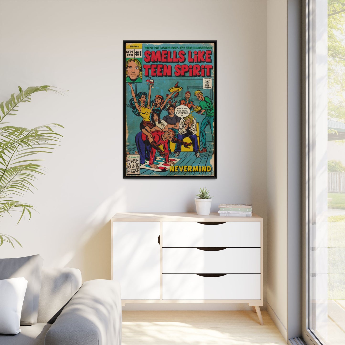Nirvana - Smells Like Teen Spirit -  Gallery Canvas Wraps, Vertical Frame