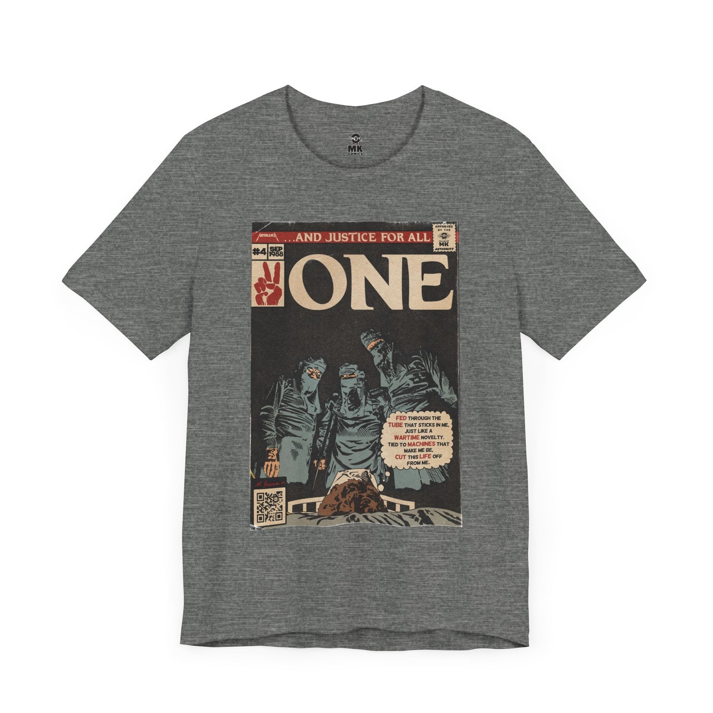 Metallica- One - Comic Book Art - Unisex Jersey Short Sleeve Tee