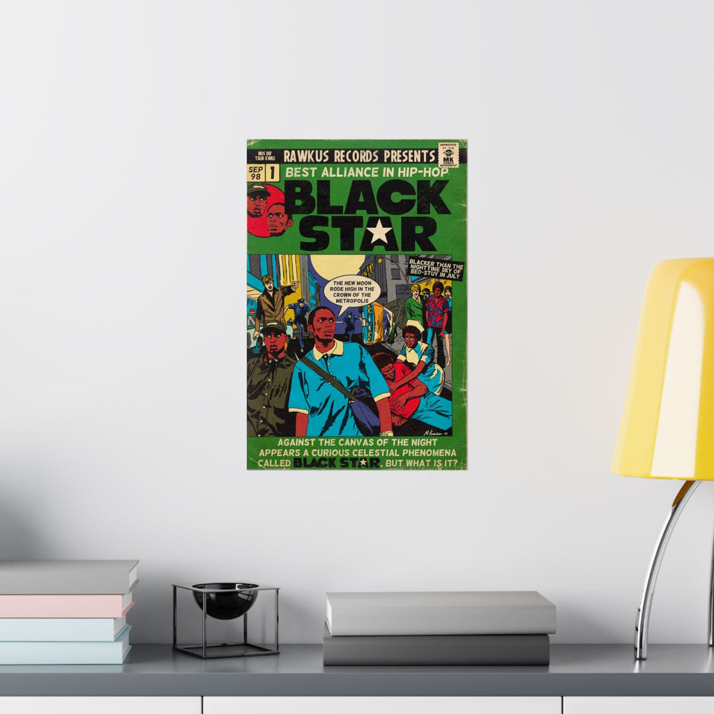 Black Star - Comic Book Art - Vertical Matte Poster