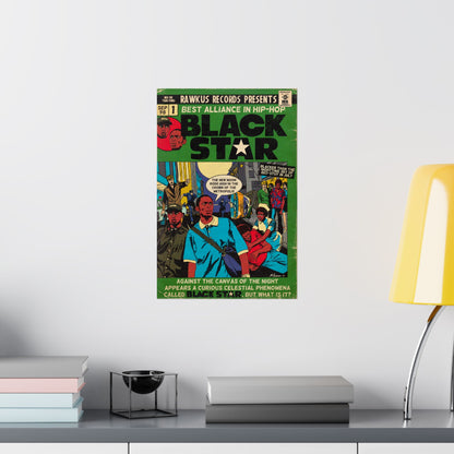 Black Star - Comic Book Art - Vertical Matte Poster