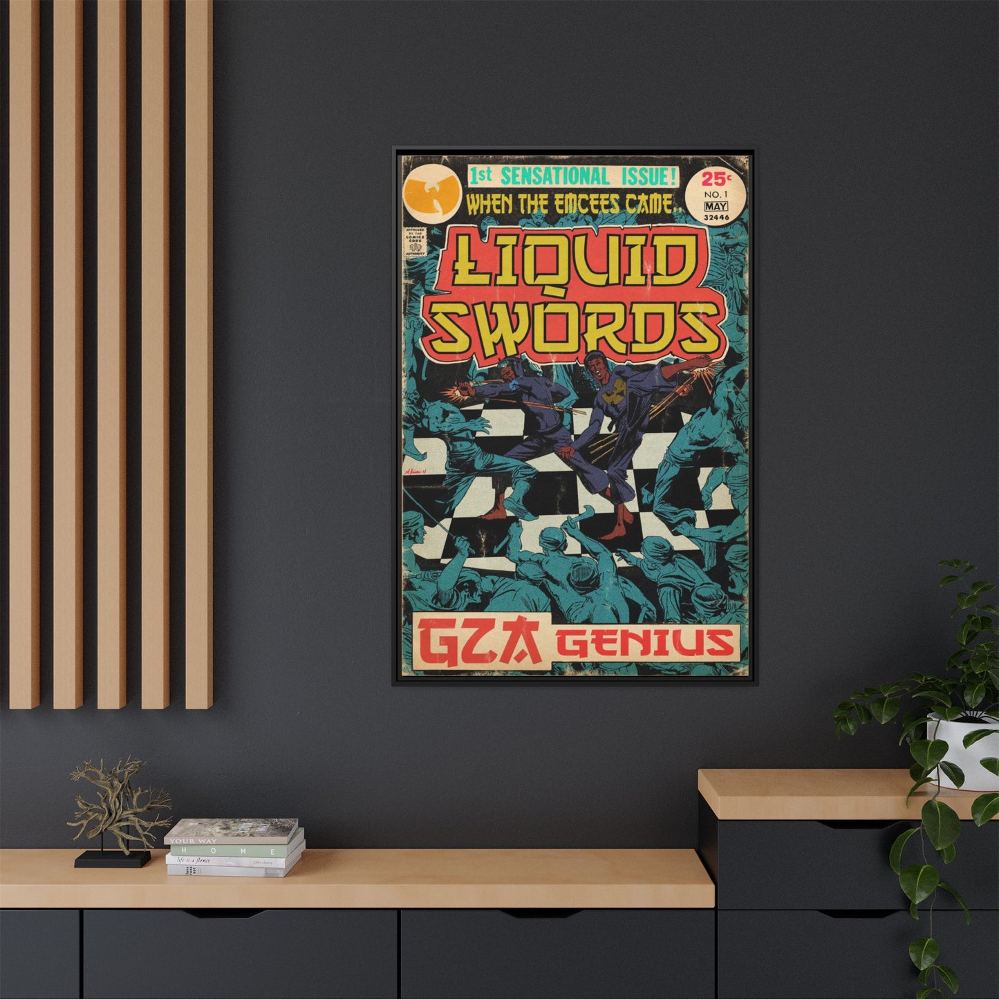 GZA/Genius - Liquid Swords - Gallery Canvas Wraps, Vertical Frame