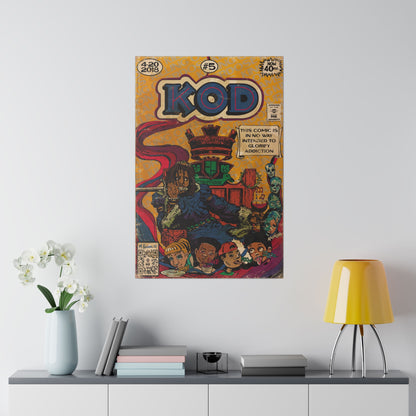 J.Cole - KOD - Matte Canvas, Stretched, 0.75"