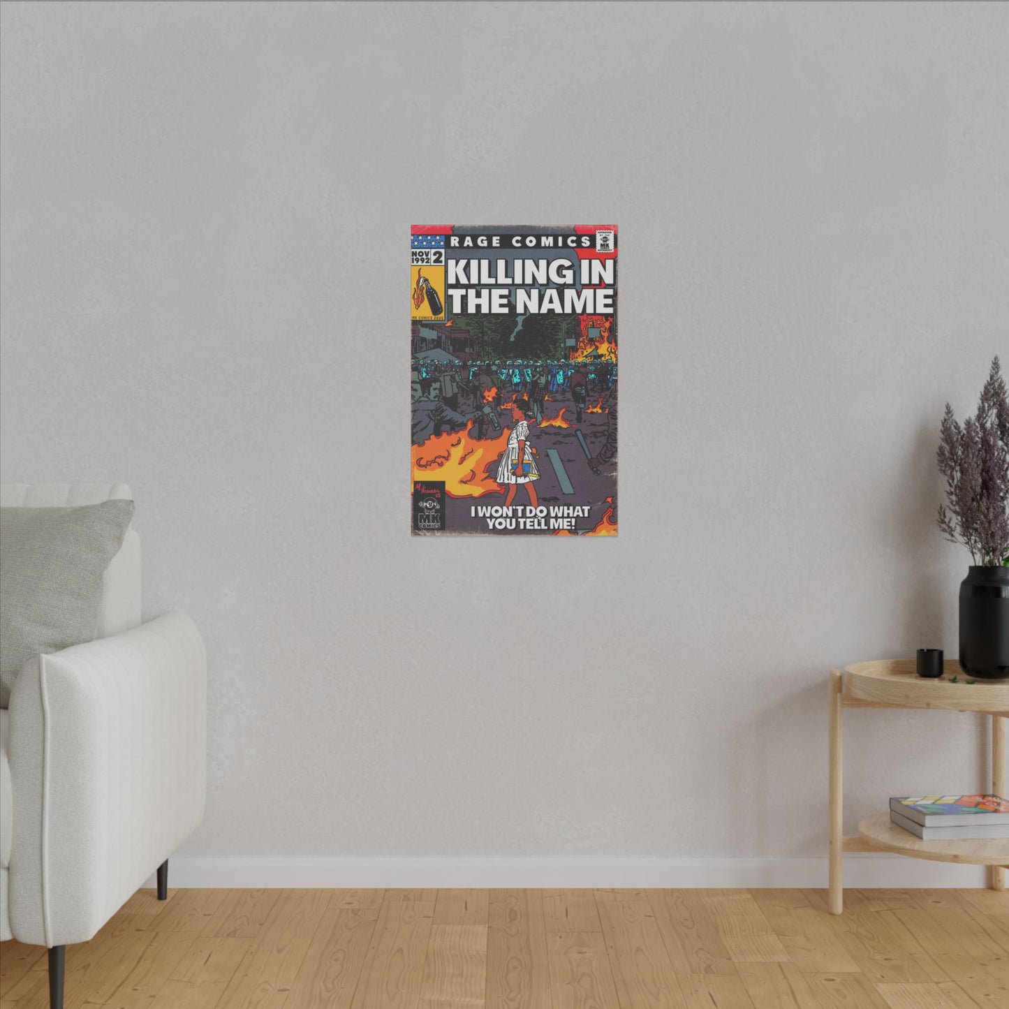 Rage - Killing In the Name - Matte Canvas, Stretched, 0.75" (Multi-Size)