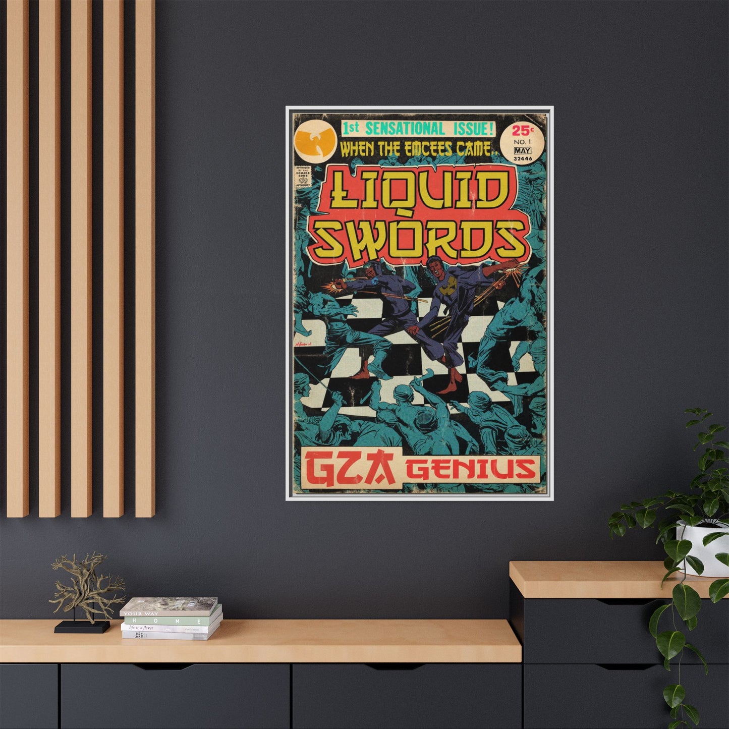 GZA/Genius - Liquid Swords - Gallery Canvas Wraps, Vertical Frame
