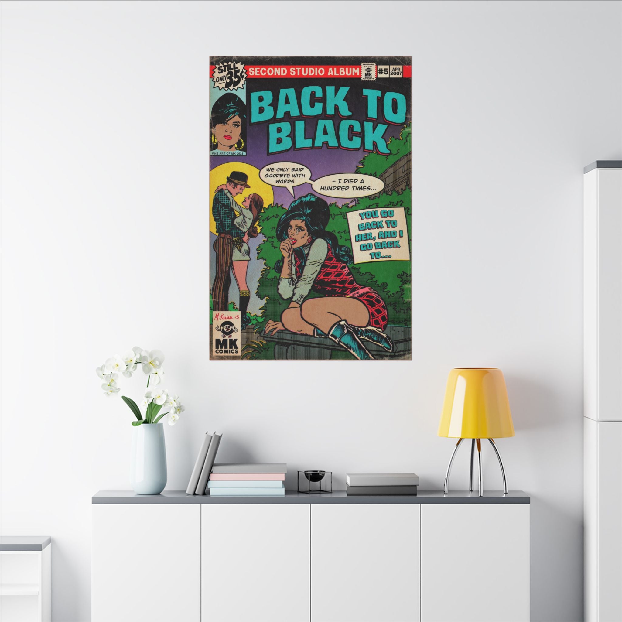 Back to Black - Matte Canvas, Stretched, 0.75"