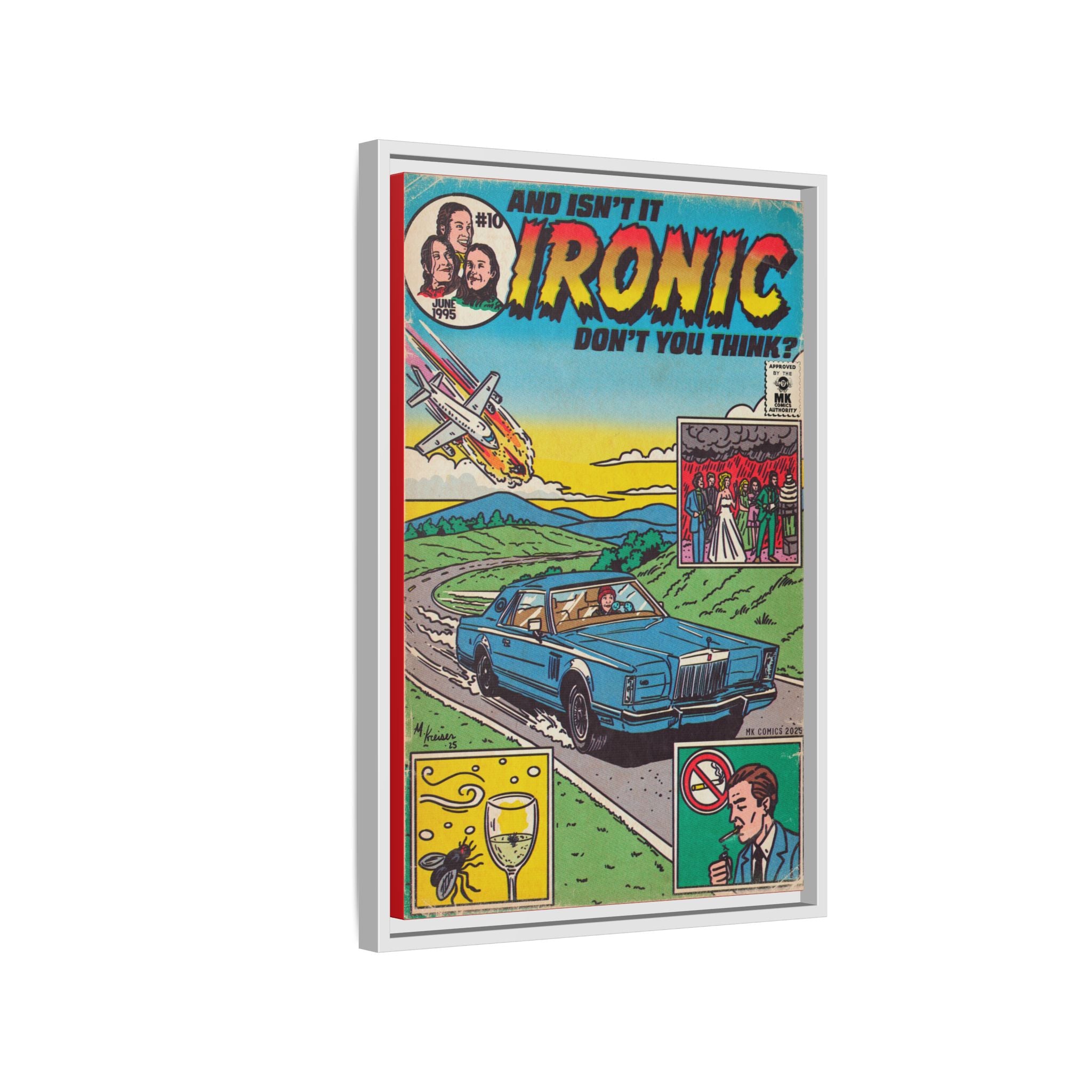 Ironic - Matte Canvas, Framed (Multi-color)