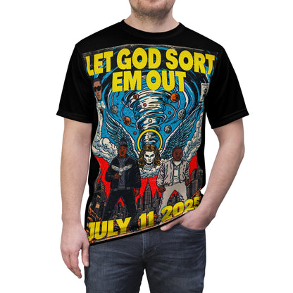 Let God Sort Em Out - Unisex Cut & Sew Tee (AOP)