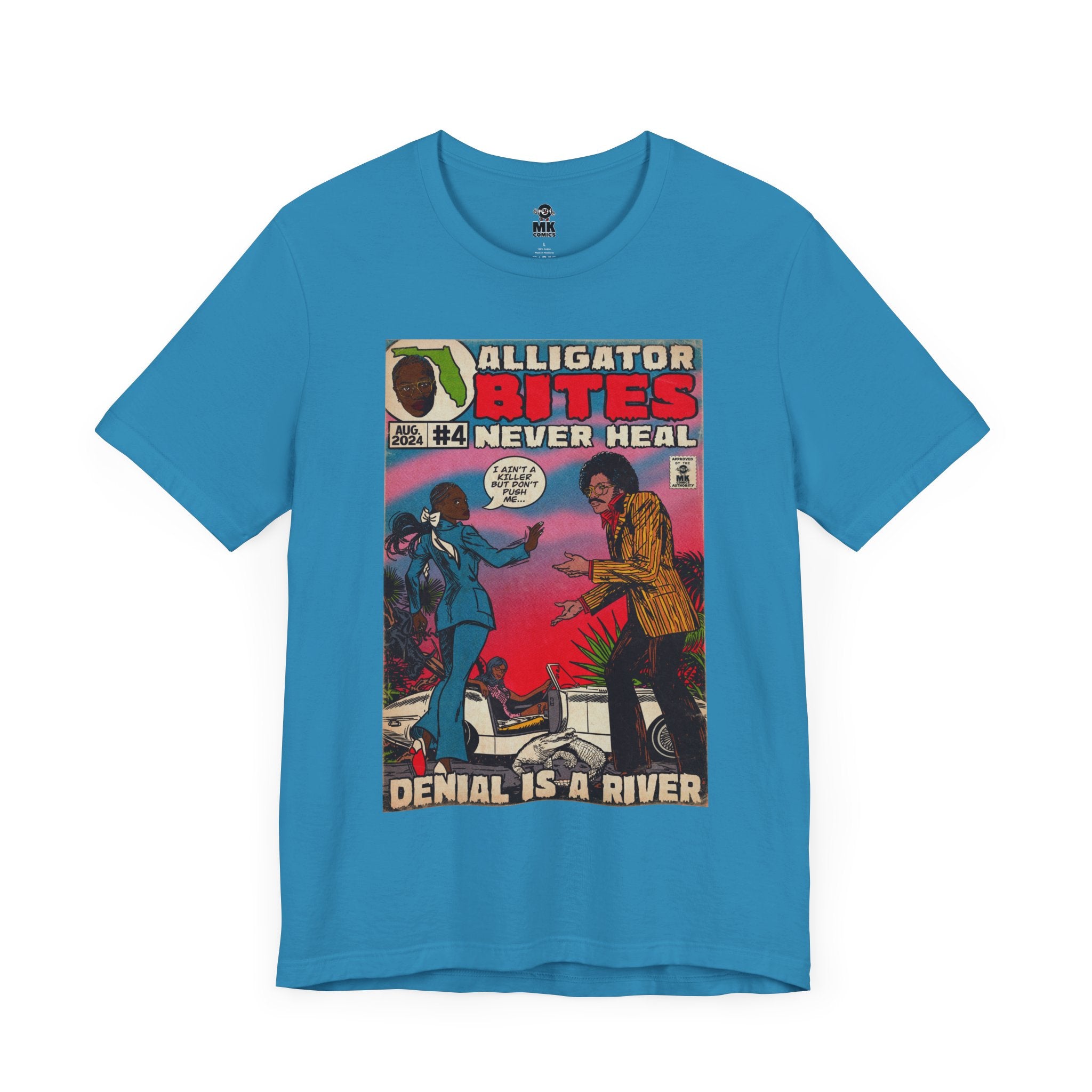 Denial is a River - Alligator Bites - Unisex Jersey Short Sleeve Tee