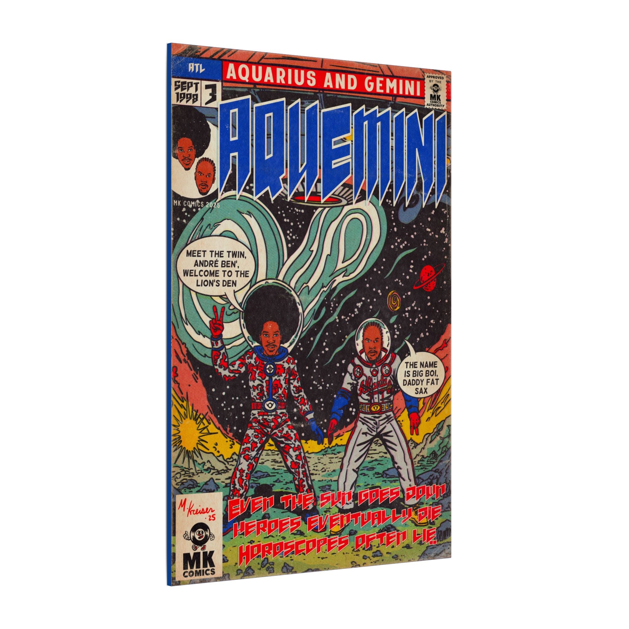 Aquemini - Comic Book Art - Matte Canvas, Stretched, 0.75" (Multi-Size)